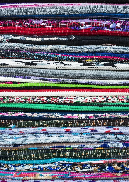 Patrón Rayas Fondo Colorido Encuadernación Sobrebloqueada Alfombras Textiles Los Colores — Foto de Stock