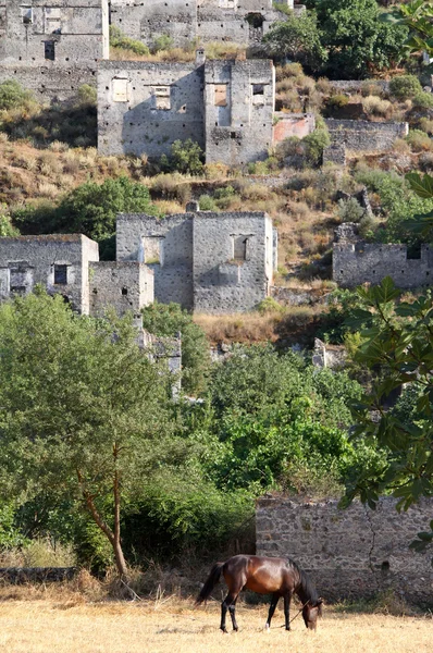 Ghost town of Kayakoy (Turkey) — Stock Photo, Image