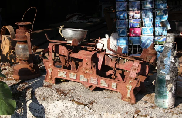 Shop of souvenirs and antique things in the Ghost town of Kayako