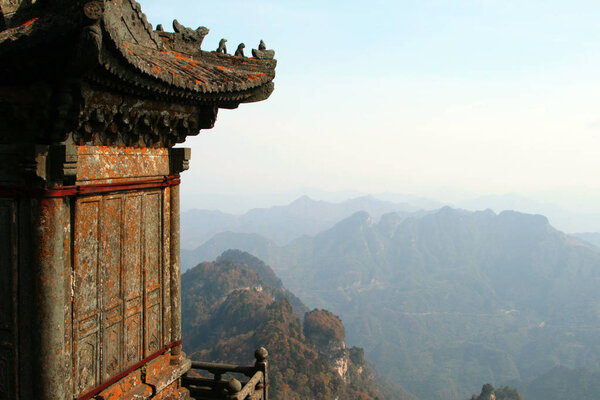 Autumn view from one of peaks of Wudang mountains, Hubei provinc