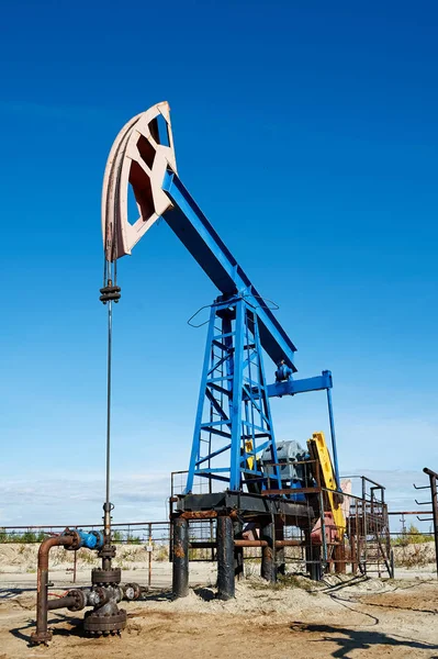 Oil pump at a field in Western Siberia