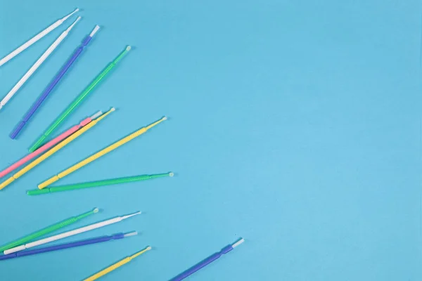 Dental instruments on a blue background. — Stock Photo, Image