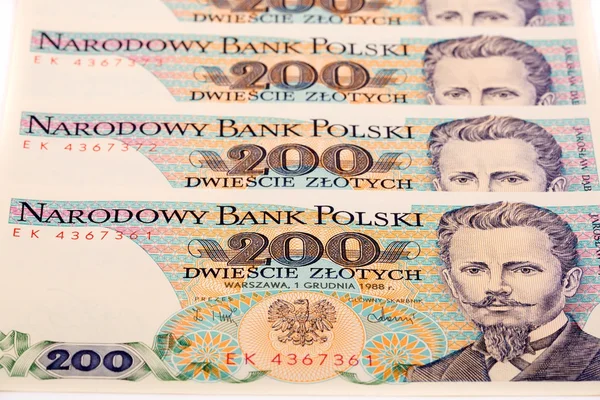 Gamla polska pengar två hundra zloty — Stockfoto
