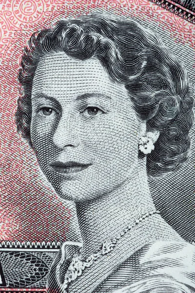 Queen Elizabeth II a portrait from old Canadian dollars — Stock Photo, Image