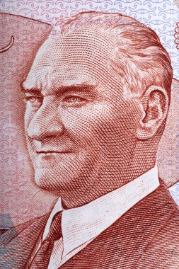 Mustafa Kemal Ataturk portrait from Turkish Lira  clipart
