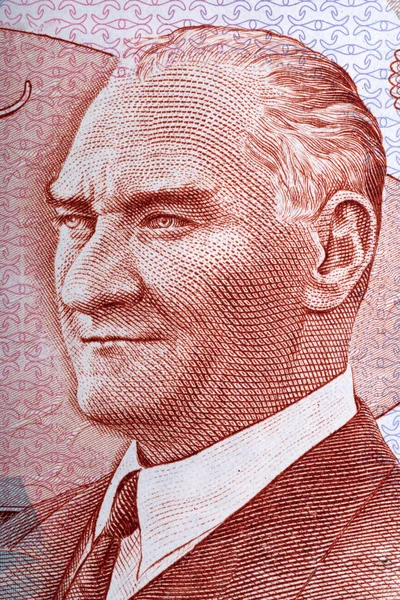 Mustafa Kemal Ataturk portrait from Turkish Lira — Stock Fotó