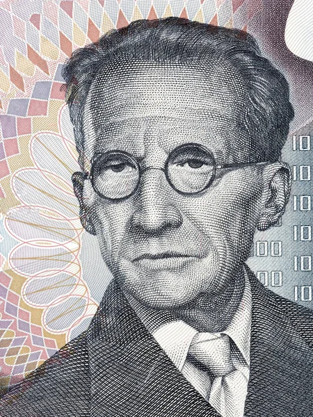 Erwin Schrödinger portre Avusturyalı para üzerinden 
