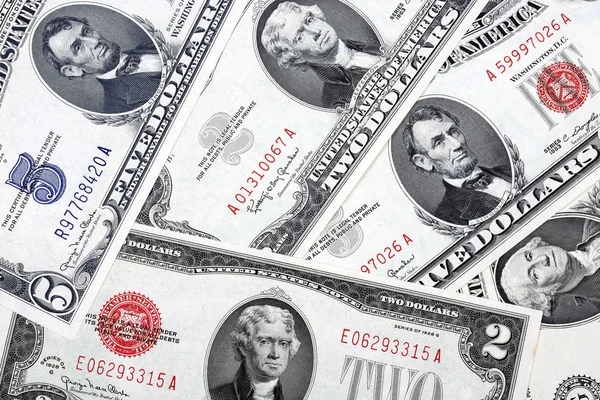 Dólares americanos antigos, um fundo — Fotografia de Stock
