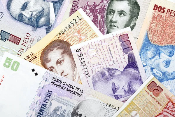 Pesos argentinos, um fundo — Fotografia de Stock