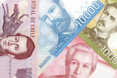 Şili para, bir arka plan 