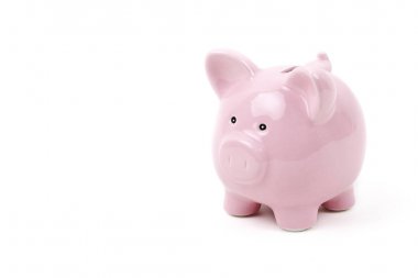 Beyaz bir arka plan üzerinde pembe servet 