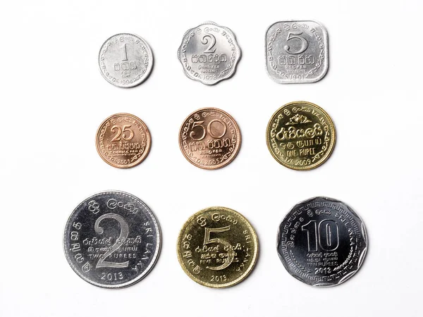 Srilankaanse Rupee Een Witte Achtergrond — Stockfoto