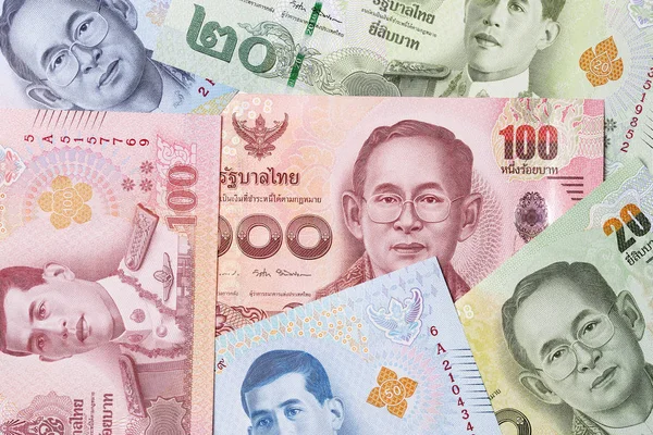 Thajské Peníze Pozadí — Stock fotografie