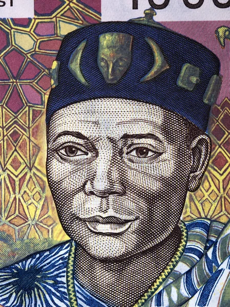 Kopfmann Ein Porträt Aus Alten Westafrikanischen Staaten Geld — Stockfoto