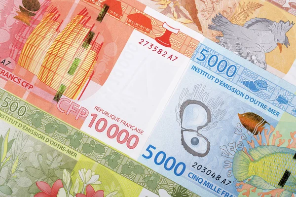 French Pacific Territories Money Franc Business Background — Stock Photo, Image