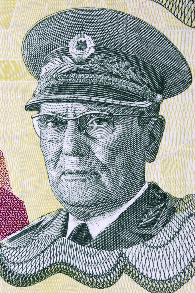 Josip Broz Tito a portrait from Yugoslavian money