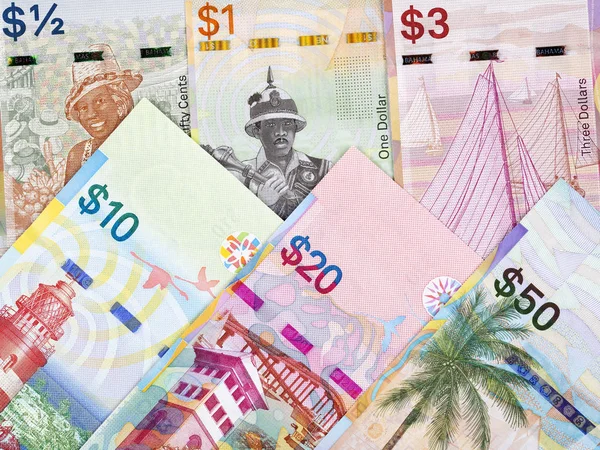 バハマドルは新しい銀行券シリーズのビジネス背景 — ストック写真