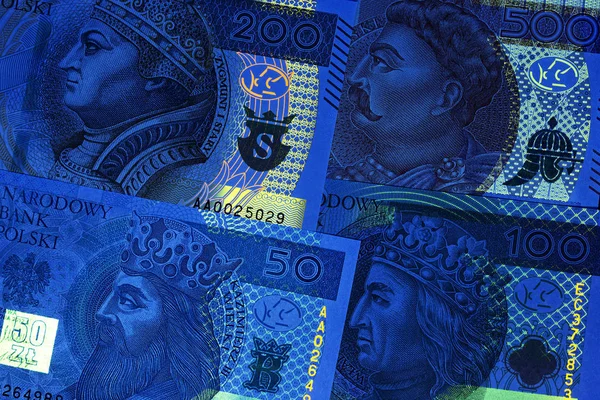 Polnisches Geld Zloty Strahlen — Stockfoto