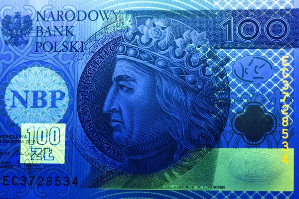 Polnisches Geld Zloty Strahlen — Stockfoto