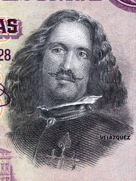 ディエゴ ベラスケス古いスペインのお金からの肖像画 — ストック写真