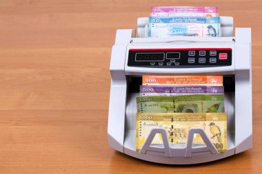 Sri Lanka 'dan gelen para bir sayım makinesinde