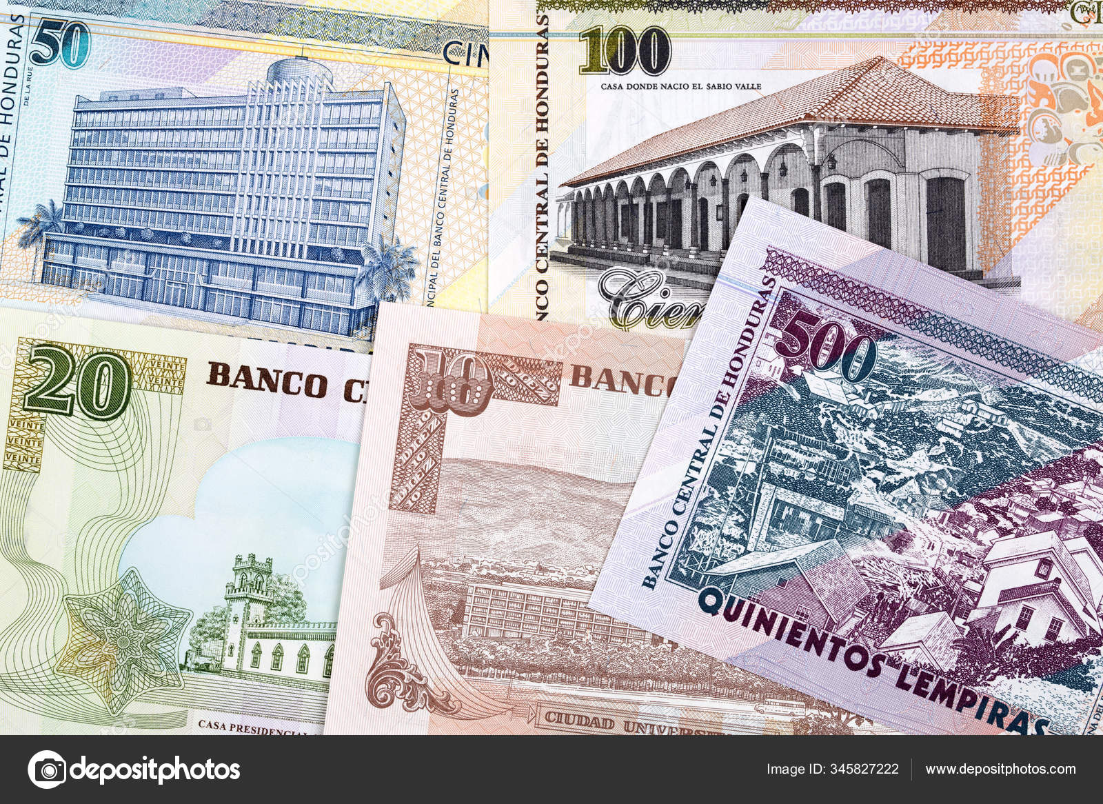 洪都拉斯货币具有商业背景的伦皮拉——图库图片© johan10 #345827222
