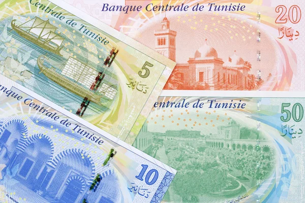 Tuniské Peníze Dinár Obchodní Zázemí — Stock fotografie
