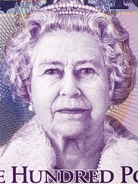 Queen Elizabeth Portrait Jersey Pounds — Stock Photo, Image