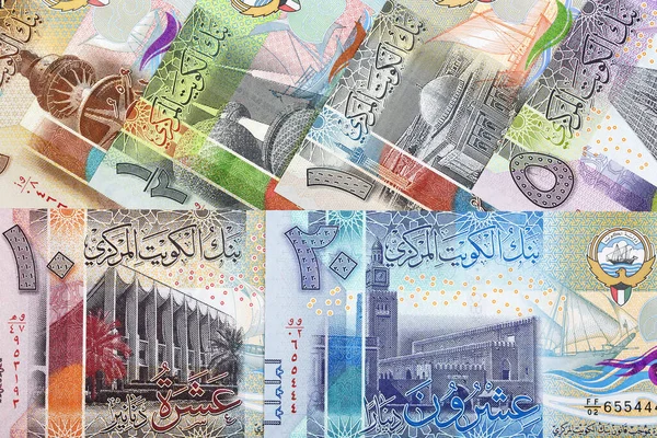 来自科威特的钱有商业背景 — 图库照片
