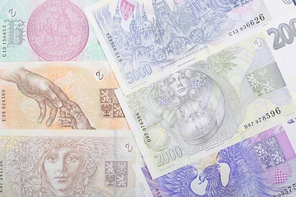 Чешские Деньги Коруна Бизнес Фон — стоковое фото