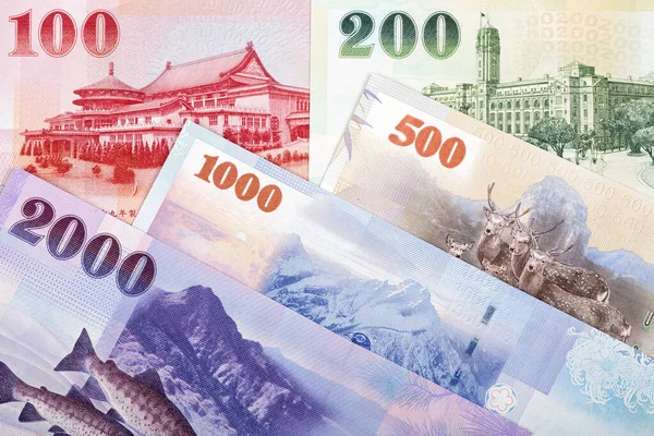 New Taiwan Dollar Business Background — Stock Photo, Image