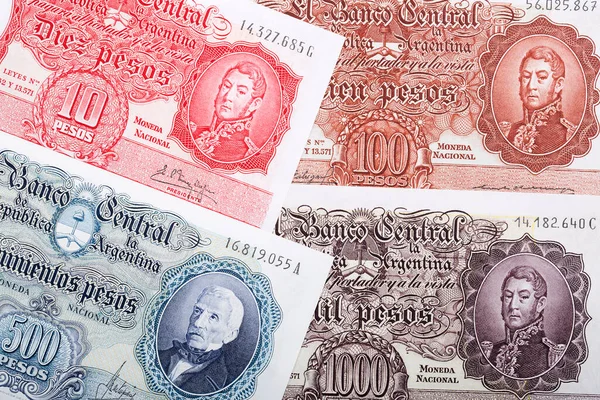 Старые Аргентинские Деньги Бизнес Фон — стоковое фото
