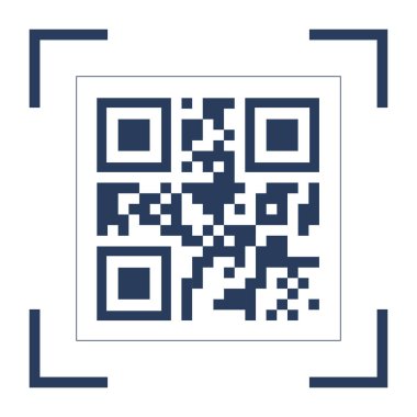 QR code. Vector illustration on a white background. Icon for scanning in a smartphone.