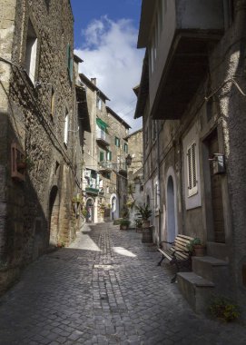 Caprarola (Viterbo) - 26 Temmuz 2019: Villa Farnese (Villa Caprarola), İtalya 'nın Viterbo eyaletinde yer alan Caprarola konağı.