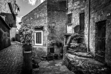 Caprarola (Viterbo) - 26 Temmuz 2019: Villa Farnese (Villa Caprarola), İtalya 'nın Viterbo eyaletinde yer alan Caprarola konağı.