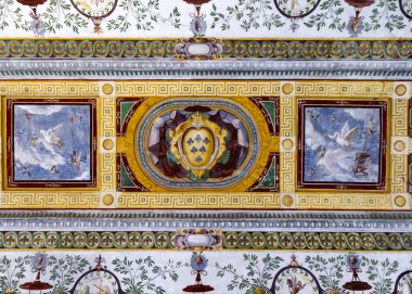 Caprarola (Viterbo) - 26 Temmuz 2019: Villa Farnese (Villa Caprarola), İtalya 'nın Viterbo eyaletinde yer alan Caprarola konağı.