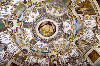 Caprarola (Viterbo) - 26 Temmuz 2019: Villa Farnese (Villa Caprarola), İtalya 'nın Viterbo eyaletinde yer alan Caprarola konağı.