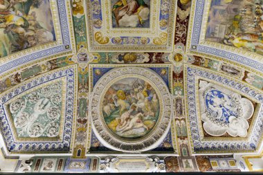 Caprarola (Viterbo) - 26 Temmuz 2019: Villa Farnese (Villa Caprarola), İtalya 'nın Viterbo eyaletinde yer alan Caprarola konağı.