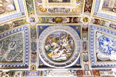 Caprarola (Viterbo) - 26 Temmuz 2019: Villa Farnese (Villa Caprarola), İtalya 'nın Viterbo eyaletinde yer alan Caprarola konağı.