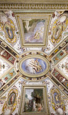 Caprarola (Viterbo) - 26 Temmuz 2019: Villa Farnese (Villa Caprarola), İtalya 'nın Viterbo eyaletinde yer alan Caprarola konağı.