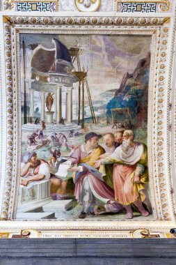 Caprarola (Viterbo) - 26 Temmuz 2019: Villa Farnese (Villa Caprarola), İtalya 'nın Viterbo eyaletinde yer alan Caprarola konağı.