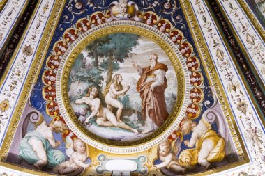 Caprarola (Viterbo) - 26 Temmuz 2019: Villa Farnese (Villa Caprarola), İtalya 'nın Viterbo eyaletinde yer alan Caprarola konağı.