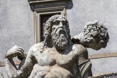 Caprarola (Viterbo) - 26 Temmuz 2019: Villa Farnese (Villa Caprarola), İtalya 'nın Viterbo eyaletinde yer alan Caprarola konağı.