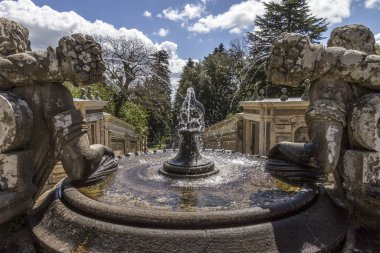 Caprarola (Viterbo) - 26 Temmuz 2019: Villa Farnese (Villa Caprarola), İtalya 'nın Viterbo eyaletinde yer alan Caprarola konağı.