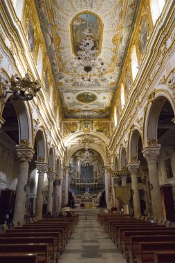 Matera, Basilicata, İtalya - Temmuz 2018: Saint Peter 