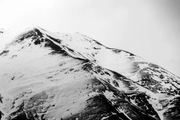 View Beautiful Snow Capped Mountains Province Aquila Italy — ストック写真