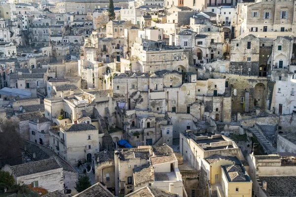 Вид Старый Город Матера Южная Италия — стоковое фото