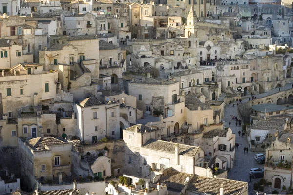 Vista Cidade Velha Matera Sul Itália — Fotografia de Stock