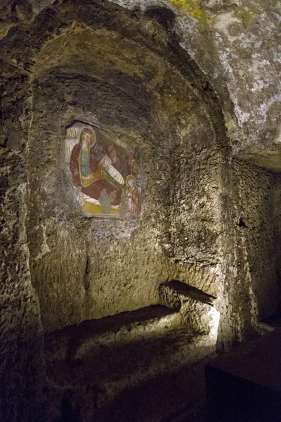 Lazio Itália Julho 2019 Sutri Lazio Igreja Pedra Cortada Madonna — Fotografia de Stock