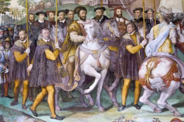 Caprarola (Viterbo) - 26 Temmuz 2019: Villa Farnese (Villa Caprarola), İtalya 'nın Viterbo eyaletinde yer alan Caprarola konağı.